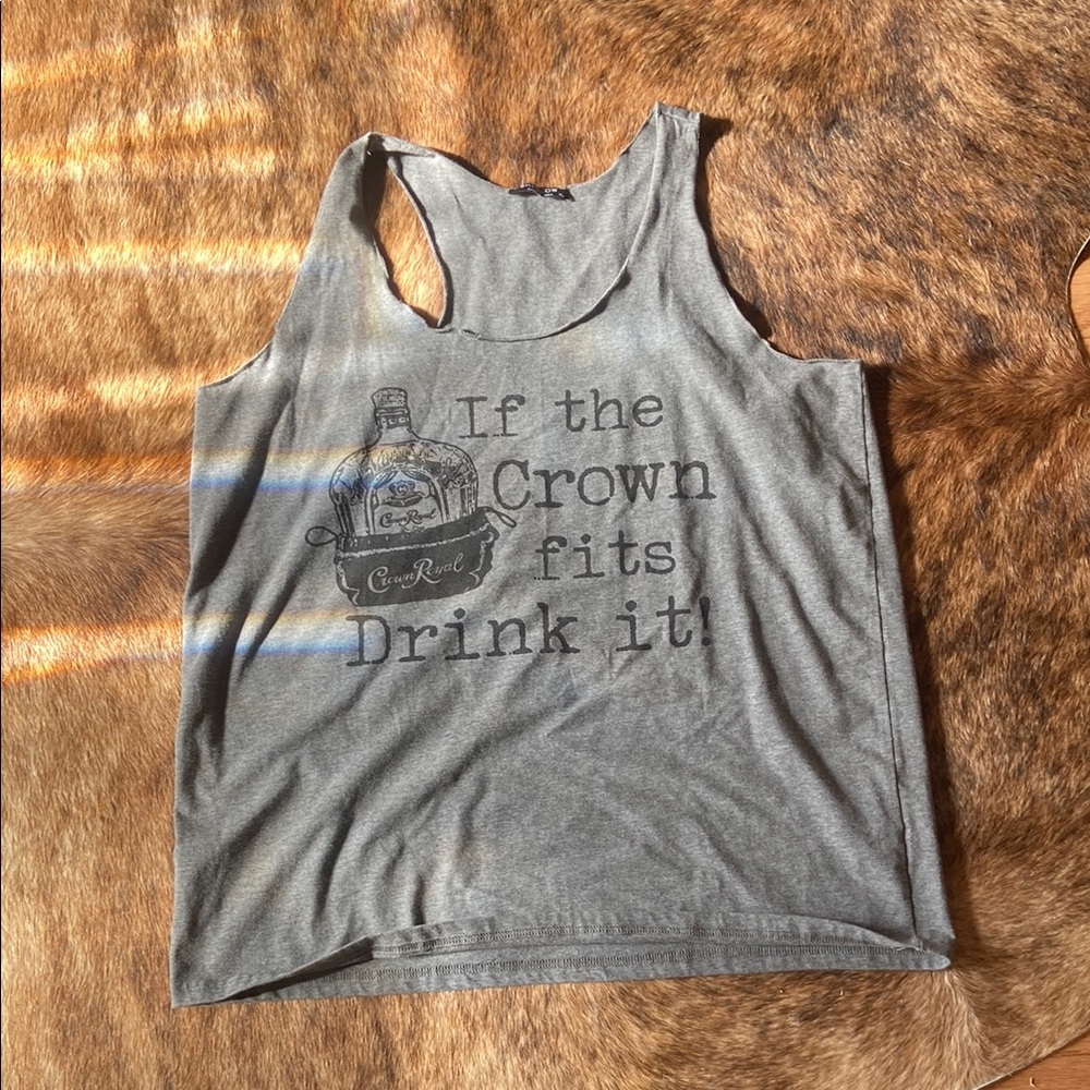 Gray Crown Royal Tank Top